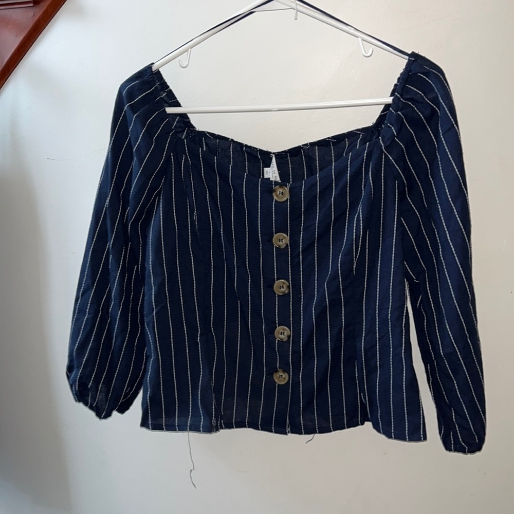 blu pepper Navy Stripped Shirt ✨✨
